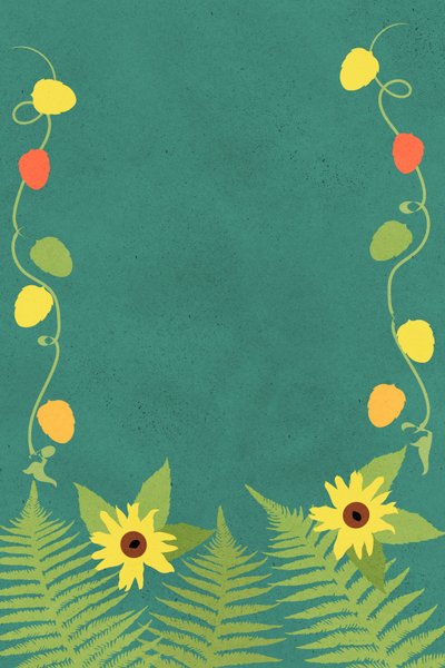 Helechos de girasol, 2022 (digital) de Roberta Murray