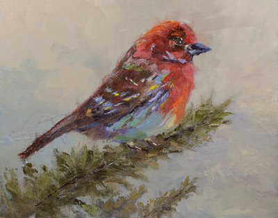 That Bird Of Song, 2023 (óleo sobre panel) de Roberta Murray