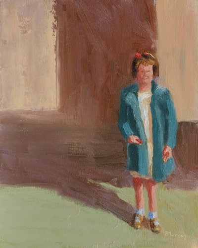 La colegiala, 2023 (óleo sobre papel) de Roberta Murray