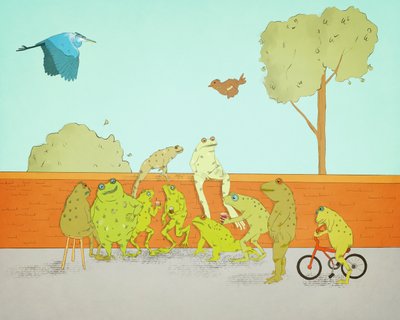 Toads Block Party, 2020 (digital) de Roberta Murray