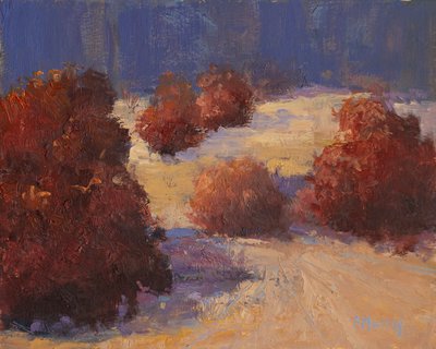 Sauces de invierno, 2023 (óleo sobre panel) de Roberta Murray