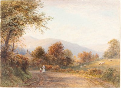Camino a Abergavenny desde Llanfoist de Roberto Angelo Kittermaster Marshall