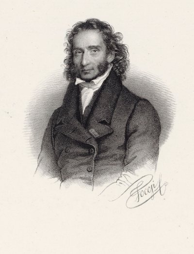 Retrato de Niccolò Paganini 1782-1840, 1830 de Roberto Focosi