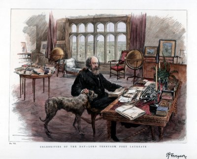 Alfred Lord Tennyson 1809-1892, poeta laureado, 1884 de Roberts