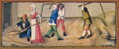Julio - trilla, siglo XV de Robinet Testard