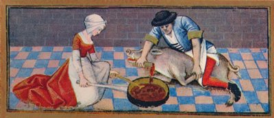 Noviembre - matanza del cerdo, siglo XV, 1939 de Robinet Testard