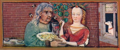 Septiembre - una pareja mal emparejada, siglo XV, 1939 de Robinet Testard