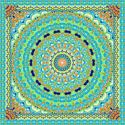 Azulejo de rueda de peces tropicales de Robyn Parker