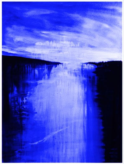 El curso del río azul profundo de RodMacIver
