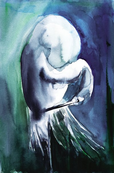 Figura azul etérea de RodMacIver