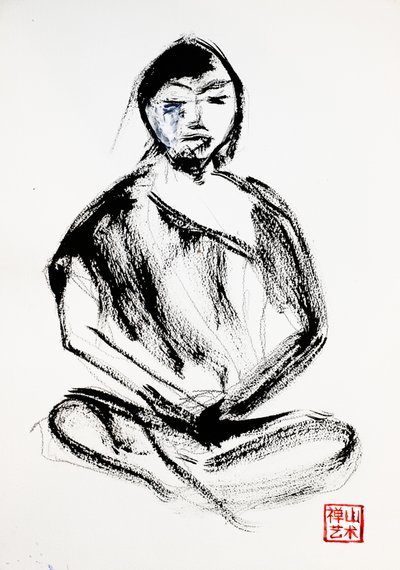 Monje zen meditando de RodMacIver