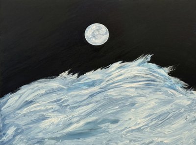 Las olas del mar a la luz de la luna de RodMacIver