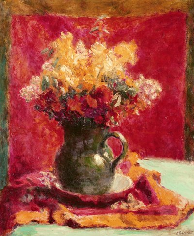 Jarra verde con flores de Roderic OConor