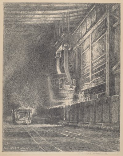 Vertiendo acero en moldes de Roderick D. MacKenzie