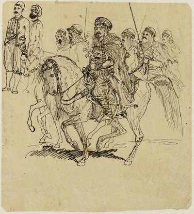 Jinetes árabes de Rodolphe Bresdin