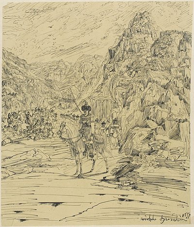 Batalla en las Montañas de Rodolphe Bresdin