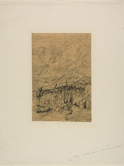 Ciudad en las montañas de Rodolphe Bresdin