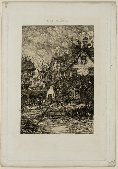 Entrando en un pueblo, de Revue Fantaisiste de Rodolphe Bresdin