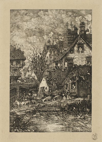Entrando en un Pueblo, de Revue Fantaisiste de Rodolphe Bresdin