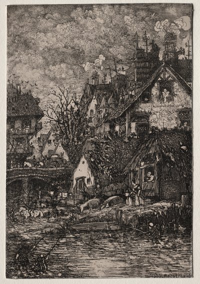 Entrada a un pueblo de Rodolphe Bresdin