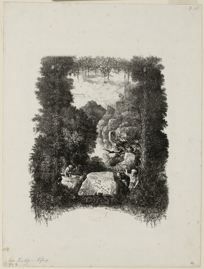 Frontispicio para Fábulas y Cuentos de Hippolyte de Thierry-Faletans de Rodolphe Bresdin