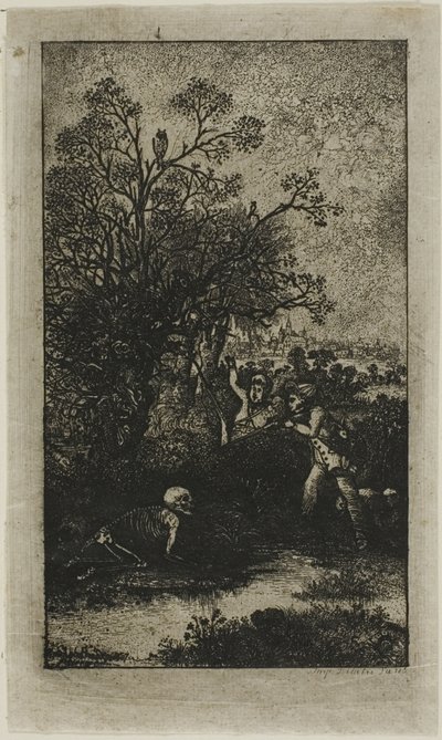 Cazadores sorprendidos por la muerte de Rodolphe Bresdin