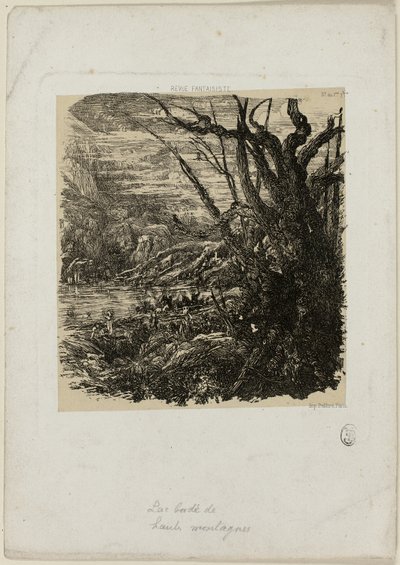 Lago en las montañas, de Revue Fantaisiste de Rodolphe Bresdin