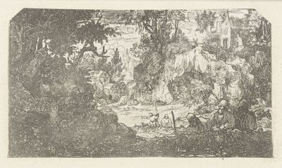 Paisaje con viajeros descansando
La halte (título en el objeto)
Nomades se Reposant de Rodolphe Bresdin