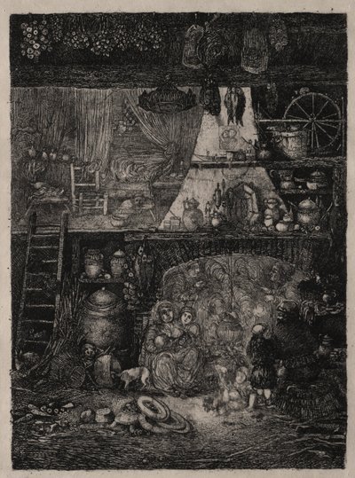 Interior campesino en la Haute-Garonne de Rodolphe Bresdin