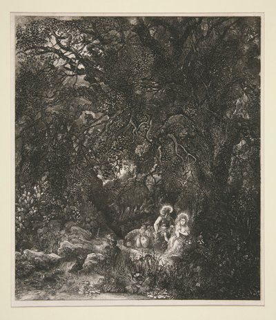 Descanso en la Huida a Egipto de Rodolphe Bresdin