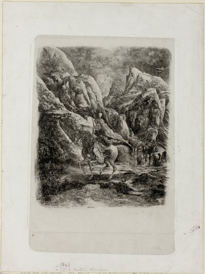 Jinete en las montañas de Rodolphe Bresdin