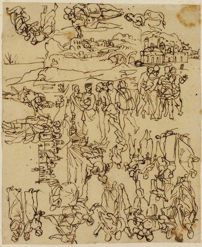 Hoja de Bocetos: La vida de Cristo de Rodolphe Bresdin