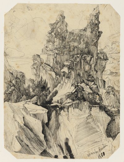 La grieta, 1860 de Rodolphe Bresdin