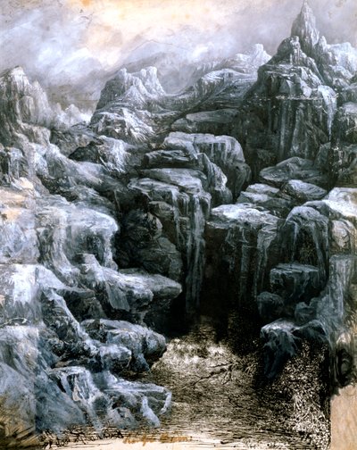 Las rocas, c1842-1885 de Rodolphe Bresdin