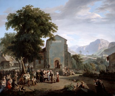 El restablecimiento del culto después de la Revolución de Rodolphe Topffer