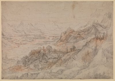 Paisaje montañoso - Valle del Inn en el Tirol, 1607 de Roelandt Jacobsz. Savery