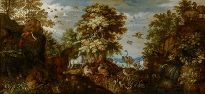Orfeo encantando a los animales con su música, 1627 de Roelandt Jacobsz. Savery