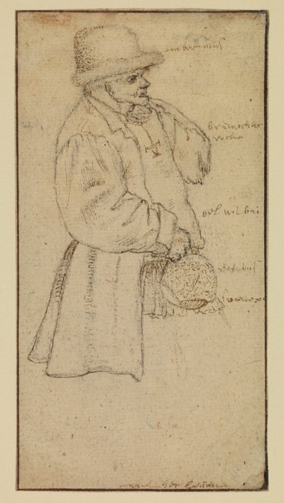 Campesino llevando una jarra, recto, siglo XVI de Roelandt Jacobsz. Savery