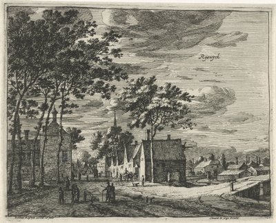Rijswijk Ryswyck (título sobre el objeto) Paisajes en las provincias de Holanda y Utrecht (título de la serie) de Roelant Roghman
