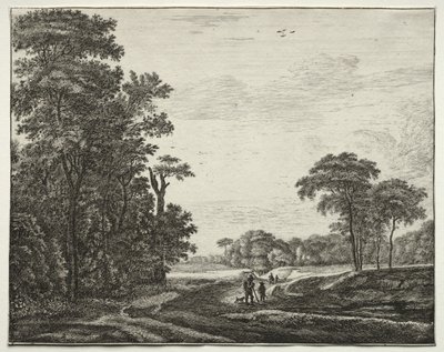 Seis vistas en el Bosque de La Haya: Placa 2 de Roelant Roghman