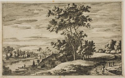 Vista Cerca de Kampen, lámina 4 de Vistas de Pueblos Holandeses de Roelant Roghman