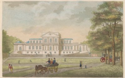 Pabellón Welgelegen en Haarlem, hacia 1825 The Royal Pavilion Welgeleegen, construido por den Heere Hope - in den Jaare 1786, cerca de Haarlem / Le Pavillon Royale Welgeleegen - bati par le Sieur Hope - l