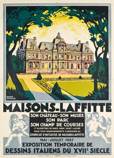 Cartel publicitario de Maisons Laffitte de Roger Broders