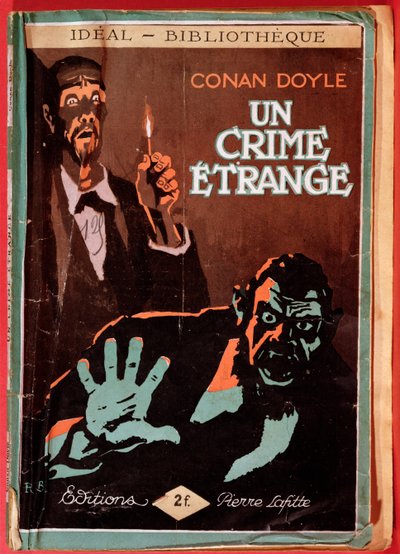 Portada de una edición francesa de "Un Crime etrange" de Conan Doyle (1859-1930), publicada por Pierre Lafitte. de Roger Broders
