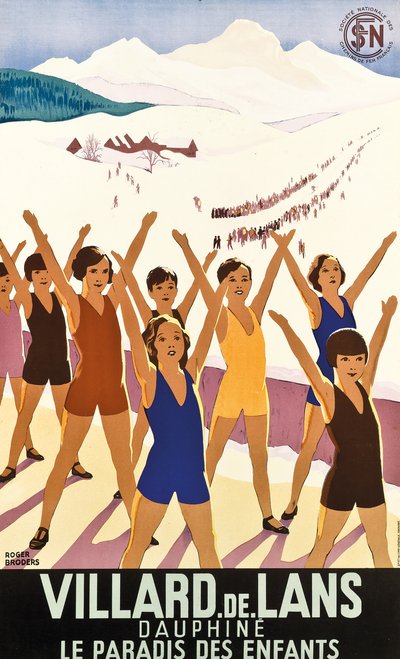 Cartel publicitario de Villard-de-Lans de Roger Broders