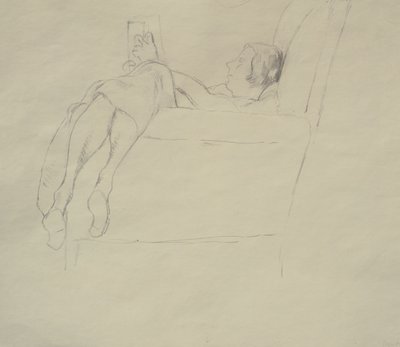 Nina Hamnett leyendo de Roger Eliot Fry