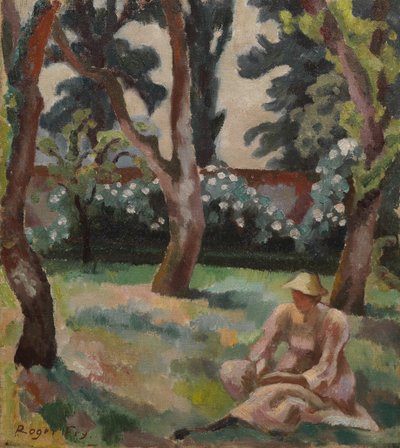 Huerto, Mujer sentada en un jardín de Roger Eliot Fry