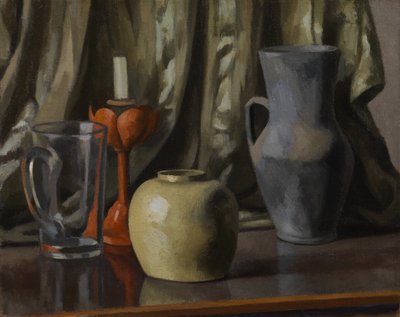 Naturaleza muerta con vela y ollas de barro de Roger Eliot Fry