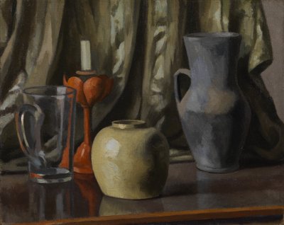 Naturaleza Muerta con Vela y Ollas de Barro de Roger Eliot Fry