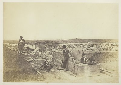 Un día tranquilo en la batería de morteros de Roger Fenton